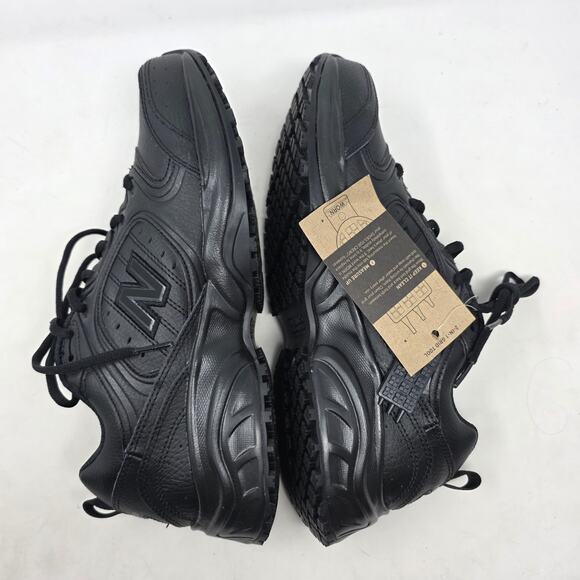 New Balance 623v3 Mens Black Slip Resistant Leather Sneakers 9 2E Wide - Picture 6 of 9